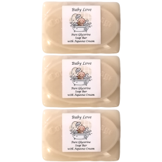 Handmade "Baby Love" Pure Glycerine Soap Bar Gift Pack of 3's 